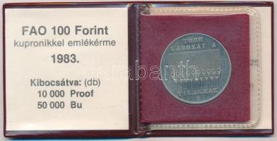 1982. 100Ft Cu-Ni "Labdarúgó Világbajnokság 1982" eredeti MNB tokban tanúsítvánnyal + 	
1...