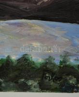 Farkas jelzéssel: Tengerpart. Olaj, falemez, sérült, 35×52 m