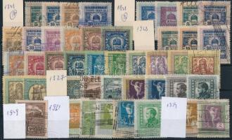 Magyar adó-és törvénykezési illetékbélyegek 2 stecklapon (8.000)