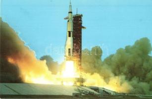 8 db MODERN űrhajózás motívumlap: holdra szállás, űrhajók / 8 MODERN astronautics motive cards: Luna...