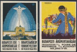 1922-1923 Faragó Géza és Baja Béla által tervezett reklám nyomtatványok, Budapesti Árumintavásár, 5 ...