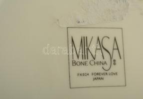 Mikasa virágmintás esküvői alkalmi porcelán tál, matricás, jelzett, apró kopásnyomokkal, díszdobozba...