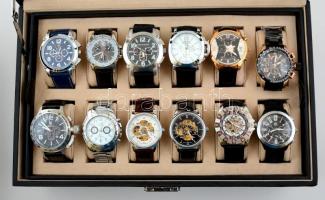 Nagy replika óragyűjtemény: 79 db különféle karóra replika (köztük Breitling, Mont Blanc, Rolex, stb...