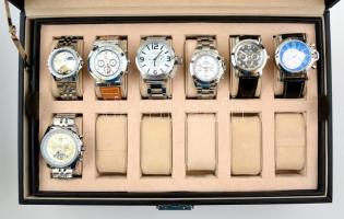 Nagy replika óragyűjtemény: 79 db különféle karóra replika (köztük Breitling, Mont Blanc, Rolex, stb...