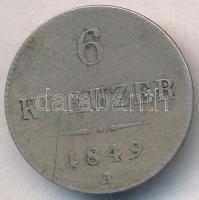 Ausztria 1849A 6kr Ag T:3  Austria 1849A 6 Kreuzer Ag C:F  Krause KM#2200