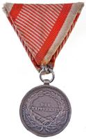 1914. "Ferenc József II. osztályú Ezüst Vitézségi Érem" jelzetlen Ag kitüntetés mellszalag...