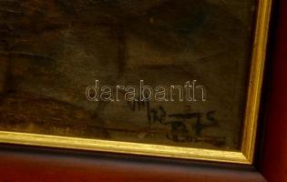 B.Zs. jelzéssel: Párocska. Olaj, vászon, keretben, 45×30 cm