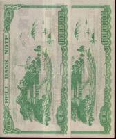 Kína extrém nagyalakú dekoratív égetési pénz 1000.000.000 névértékben, különleges papíron (10x) 2klf...