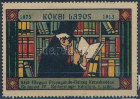 1913 Kókai Lajos Első Magyar Propaganda-Bélyeg Kereskedése levélzáró "R"