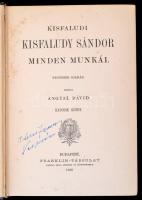 Kisfaludy Sándor Minden Munkái VI. kötet Budapest, 1892, Franklin-Társulat. Negyedik kiadás.Kiadói f...