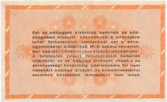 1946. 100.000.000AP hátoldalon a szöveg lefelé csúszva, keret jobbra tolódva T:II