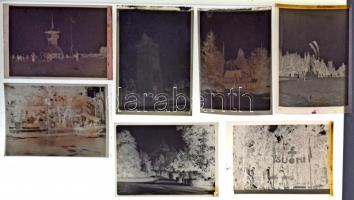 1933 A gödöllői Cserkész Jamboree-n készült fotók negatívjai, 26 db, különböző méretekben