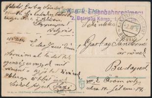 1916 Tábori lap Belgrádból Garbay Sándornak, később a Magyar Tanácsköztársaság államfőjének aláírásával