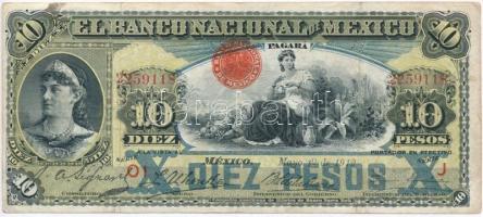 Mexikó 1912. 10P T:III Mexico 1912. 10 Peso C:F Krause S258.e