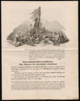 1855 Osztrák hadisegély intézet támogatásásra felhívó adománygyűjtő ív / War aid istitute collecting sheet.