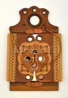 Bőrtokos retró tükör, 38,5×26 cm