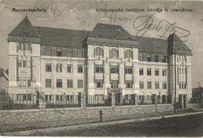 Marosvásárhely, Targu Mures - 3 db RÉGI városképes lap; városháza, Közigazgatási tanfolyam iskolája ...