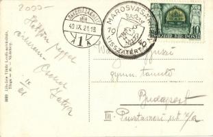 Marosvásárhely, Targu Mures - 3 db RÉGI városképes lap; városháza, Közigazgatási tanfolyam iskolája ...