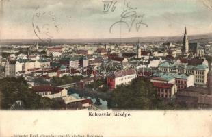 Kolozsvár, Cluj - 5 db RÉGI városképes lap, vasútállomás / 5 pre-1945 town-view postcards, railway s...