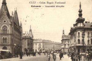 Kolozsvár, Cluj - 5 db RÉGI városképes lap, vasútállomás / 5 pre-1945 town-view postcards, railway s...