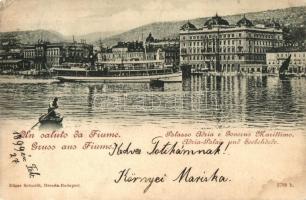 Fiume - 5 db RÉGI városképes lap / 5 pre-1945 town-view postcards