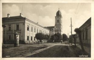 Losonc, Lucenec - 6 db RÉGI városképes lap, zsinagóga / 6 pre-1945 town-view postcards, synagogue