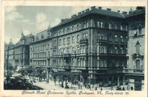 Budapest VI. Németh Hotel Britannia szálló, gyógyszertár, üzletek. Teréz körút 39.