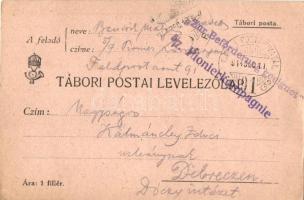 1914 Első világháborús tábori posta képeslap, beragasztott fotóval, K.u.K. katonák csoportképe / WWI...