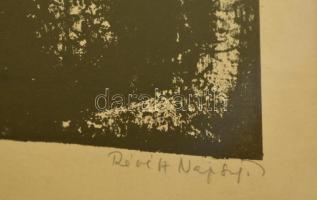 Révész Napsugár (1944- ): Hárman, litográfia, papír, jelzett, számozott (12/15), üvegezett fa keretb...