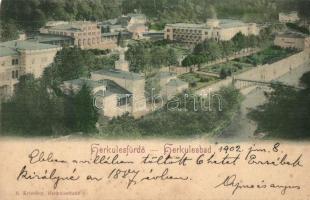 Herkulesfürdő, Baile Herculane - 5 db RÉGI városképes lap / 5 pre-1945 town-view postcards