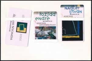 Kortárs képzőművészet műanyag kártyákon. Az Állami Nyomda Rt. alkalmi sorozata. Többek közt El Kazov...