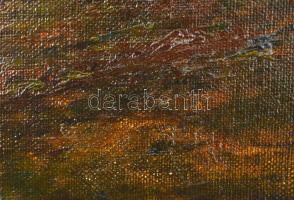 Gutaházy Németh Gyula (1892-1959): Hazatérő juh nyáj. Olaj, vászon, jelzett, restaurált, 40×50 cm