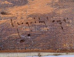 Neogrády László (1896-1962): Szomorkodó parasztlány. Olaj, vászon, jelzett, 25,5×38,5 cm