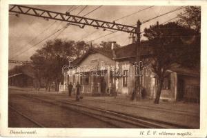 Dunaharaszti, HÉV villamos állomás, Dunaharaszti Szépítő Egyesület kiadása. 1928