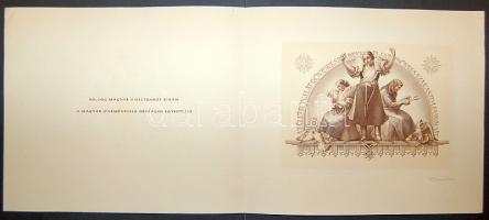 A Magyar Iparművészek Országos Egyesületének dekoratív szignós üdvözlőlapja