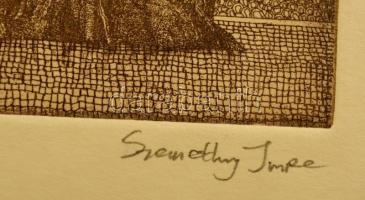 Szemethy Imre (1945- ): Migrén. Rézkarc, papír, jelzett, 19,5×11,5 cm