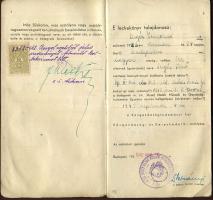 1942 József nádor Műszaki és Gazdaságtudományi Egyetem izraelita hallgatójának leckekönyve benne szá...