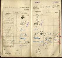 1942 József nádor Műszaki és Gazdaságtudományi Egyetem izraelita hallgatójának leckekönyve benne szá...