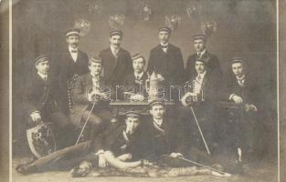 ~1910 German University Mensur fencing school club, students group photo. Studentica (EK)