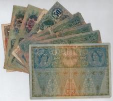 1902-1916. 1K-1000K (11x) közte több felülbélyegzett, néhány hamis felülbélyegzéssel (some fake over...
