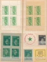 1941-1943 Eszperantó blokk 3 db + bélyegek, kitűző