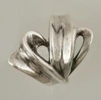 Ezüst(Ag) szalagmintás gyűrű, jelzett, méret: 55, nettó: 7,1 g