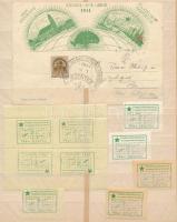 1941 Szentesi tanyavilág futott levél tartalommal, blokk és bélyegek
