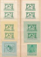 Eszperantó kongresszus Szentes 4 db blokk és Újpest, Szolnok bélyegek
