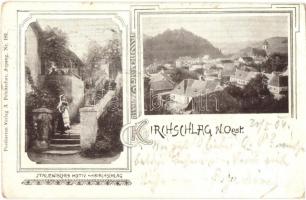 Kirchschlag, Italienisches Motiv. Postkarten Verlag A. Pelnitschar / Italian folklore, Art Nouveau (worn corners)