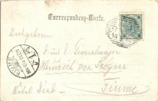 Kirchschlag, Italienisches Motiv. Postkarten Verlag A. Pelnitschar / Italian folklore, Art Nouveau (...