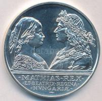 1990. 500Ft Ag "Mátyás király / Beatrix" tanúsítvánnyal T:BU Adamo EM113