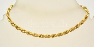 Aranyozott ezüst(Ag) walles karkötő, jelzett, h: 16,5 cm, nettó: 5,9 g