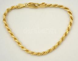 Aranyozott ezüst(Ag) walles karkötő, jelzett, h: 16,5 cm, nettó: 5,9 g