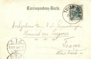 Kirchberg am Wagram, Blick auf die Strasse mit Denkmälern. Verlag A. Burgstaller / street view with ...